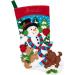 Bucilla Felt Applique Christmas Stocking Kit - Snowman and Puppies - 18 - Festive DIY Holiday Craft - Buy Online on GoSupps.com