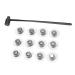 Seven Star Needle Set & Hammer - Stainless Steel Plum Blossom Skin Hammer with 12 Replacement Heads | International Shipping - Buy Online on GoSupps.com