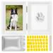 AUTOWT Pet Paw Print Keepsake Kit Dog Memorial Picture Frame with Imprint Clay Personalized Ornament Gifts for Dogs Cats Pet Lover (White)