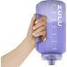 Zulu Goals 64oz Half Gallon Water Jug with Time Marker & Handle | BPA-Free | Leak-Proof Lid | Silicone Straw | Tropical Violet - Buy Online on GoSupps.com