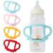 (4-Pack) Baby Bottle Handles Compatible with Dr Browns or Other Narrow Baby Bottles Soft Silicone Easy Grip Holder
