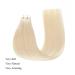 ABH AmazingBeauty Blonde Tape in Human Hair Extensions - Platinum Ash Blonde 20 Inch 60 - 20pcs of Remi Glue Skin Weft Tape, Invisible & Reusable - Buy Online on GoSupps.com