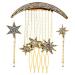 DOITOOL Star Hair Barrettes 1 Set Star Moon Hairpin Metal Bridesmaids Comb Headwear for Women Rhinestone Hair Clips Hair Jewelry Crystal Decor Moon Decorations Tiara Alloy Hair Comb