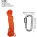 BeGrit 6mm Floating Rope Anchor with Aluminum D-Ring Locking Carabiner - 10m | Ideal for Kayak, Canoe, Boat, Camping, Hiking, Awning & Tent Canopy - Buy Online on GoSupps.com
