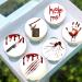 24 x Pre-Cut Bloody Set Edible Stand up Wafer/Rice Paper Cupcake Toppers Halloween Birthday Party Cake Decorations - Buy Online on GoSupps.com