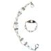 Hidden Hollow Beads Women's Beaded 6" Medical Alert ID Interchangeable Replacement Bracelet Identification Vital (Crystal)