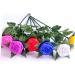 LIFKICH 6pcs Silk Roses Valentines Day Gift Romantic Candles Artificial Rose Never Withered Rose Red Home Decor Wishing Bottle Rose Gifts Eternal Rose Lamp Blue Gifts Led Blue Rose Blue 40X10X10cm - Buy Online on GoSupps.com