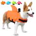 SUNFURA Dog Shark Life Jacket, Ripstop Dog Life Vest Puppy Floats for Swimming Pool with Rescue Handle & Superior Buoyancy, Small Medium Dog Life Jackets Pet Life Preserver for Boating (Orange,S) Small Orange