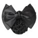 Gloryhonor Women Pro Bow Barrette Hair Clip Cover Bowknot Bun Snood Hairnet Hair Accessory - Black One Size Black
