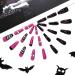 Coffin False Nails Halloween Decorations Ghost Press on Nails Ballerina Acrylic Stick on Nails Long Fake Nails 24Pcs for Women and Girls with solid glue nail lamp 1 count (Pack of 1) - Buy Online on GoSupps.com