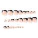 24Pcs Short Black French Tip Glitter Toe Nails Set - Nude Acrylic Summer False Toenails for Women - Buy Online on GoSupps.com