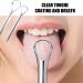 Stainless Steel Tongue Scraper Set - 3 Piece Tongue Cleaners for Optimal Oral Hygiene | Safe & Comfortable - Buy Online on GoSupps.com