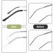 Buy Silicone Anti-Slip Coatings - 10 Pairs of Slide-Resistant Glasses Hinge Repair Caps (Black Transparent) for Optimal Grip - Buy Online on GoSupps.com