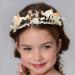 Gold Seashell Crown - Campsis Flower Girl Headpiece for Princess Birthday/Wedding - Buy Online on GoSupps.com