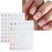JMEOWIO 12 Sheets Aurora Nail Art Stickers - Holographic Butterfly Glitter Decals for Nail Design - Buy Online on GoSupps.com