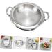 TOPBATHY 2pcs Stainless Steel Griddle Convenient Paella Pan Spicy Soup Pot Kitchen Accessory Chinese Hot Pot Stainless Steel Skillet Oven Pans Small Wok Pan Multifunction Cooking Utensils - Buy Online on GoSupps.com