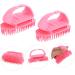 Iwowhero 2 Piece Hairbrush Set - ABS Scalp Washer & Massage Brush - Pink Shampoo Scalp Cleaner Device for Adults - 10.5x7x5.5cm - Buy Online on GoSupps.com