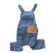 Dog Denim Jumpsuit Costumes Cat Pet Jean Overalls Clothes for Yorkie Bulldog (M(Bust 12.5 Back11.0), Blue) M(Bust 12.5 Back11.0) Blue