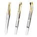3Pcs Eyebrow Tweezers Set Professional Eyebrow Tweezers Lash Tweezers Stainless Steel Slant Tweezer Facial Hair Tweezers for Women Men
