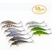 Fishing Lures Set - Minnow Popper Crank Baits Pencil Bass Trout with Hooks - Topwater Hard Swimbaits for Saltwater Freshwater - 10pc 2.68oz - Buy Online on GoSupps.com