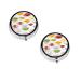 Mid Century Modern Prints Printed Mini Round Pill Box Pill Box 3 Compartment Medicine Pill Case Pill Organizer Travel Pillbox Portable Pill Box for Pocket Home Office Use