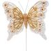 Set of 12 Gold Glitter Monarch Feather Butterflies for Floral Arrangements and DIY Decor - Buy Online on GoSupps.com