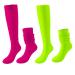 Aatpuss 2 pairs of women slouch socks loose socks thermosocks Neon Knit Schoppers socks extra long suitable for neon costume parties Halloween Christmas streetwear for women