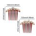 Honbay 2PCS Pearl Crystal Rhinestone Hair Side Combs - Floral Twist Hairpin Accessories for Women - Buy Online on GoSupps.com