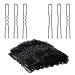 Hair Pins for Buns Zeberine 100Pcs U Shaped Hair Pins Bun Hair Pins for Women with Storage Box Black 2.4 inch