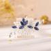 Latious Crystal Bride Wedding Hair Comb - Silver & Blue Rhinestone Hair Clip for Women and Girls - Buy Online on GoSupps.com