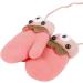 Kids Winter Warm Plush Knitted Gloves with String | Toddler 1-3Yrs | Orange/Bear - Buy Online on GoSupps.com