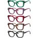 Eyekepper 5-pack Cat Eye Reading Glasses for Women Cute Reader +1.00 5 Pack Mix Color 1.0 x