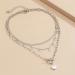 Boho Pearl and Sequins Pendant Necklace for Women - Silver OT Toggle Chain Choker for Party & Daily Wear - Buy Online on GoSupps.com