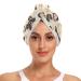 Dog Bones Footprint Hair Towel 2 Pack Super Absorbent Hair Drying Towel Quick Dry Hair Turbans Head Towel with Button Twisty Wrap for Women Girls