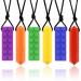 Sensory Chew Necklace by TUXEPOC 6 Pack Sensory Oral Motor Chew Tool for Over 3 Years Old with ADHD Autism SPD Oral Motor Stimulation Special Needs
