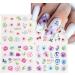 Flower Nail Stickers Water Transfer Decals - 24 Sheets for Women, Girls, Kids | Butterfly, Rose, Leaf Design | Nail Art Supplies for Manicure | Spring Summer DIY Decor - Buy Online on GoSupps.com