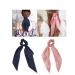 10 Pack Colorful Satin Hair Bows Scrunchies - Elastic Hair Ties Ponytail Headbands for Women - Buy Online on GoSupps.com