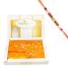 Ghasitaram Gifts Rakhi Gifts for Brothers Rakhi Sweets - Orange Ice Halwa (400 GMS) with Beads Rakhi