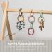Silicone Teether Links Baby Toy Rings - 6 Color Teething Rings for Stroller & Car Seat - BPA-Free Food Grade Silicone - Buy Online on GoSupps.com