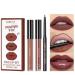Lipstick and Lip Liner Set Matte Liquid Lipstick Moisturizing Lip Gloss Creamy Lip Liner Cinnam