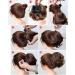Wedding Hepburn Hair Bun Scrunchie Extension - Light Brown | Updo Chignons Wig for Wavy Curly Hair - Buy Online on GoSupps.com