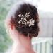 ISLHJDD Shining Hair Clip Bridal Hair Barrettes Pins Gold Leaf Flower Pearl Barrette Wedding Hair Accessory Elegant Bridal Hair Accessories(Gold) - Buy Online on GoSupps.com