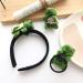 She's Shining 4PSC 3D Turtle Headband & Hair Tie Set for Women & Girls - Fluffy Animal Hair Accessories for Make-Up & Spa Shower - Green (Pack of 4) - Buy Online on GoSupps.com