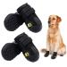PK.ZTopia Waterproof Dog Boots, Dog Outdoor Shoes, Dog Rain Shoes, Running Shoes for Medium to Large Dogs with Two Reflective Fastening Straps and Rugged Anti-Slip Sole (3.35" x2.95",Black 4PCS) Size 8: (3.35"x2.95")(L*W) for 74-88 lbs Black