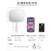 PROTECLE Hand Mirror - Handheld Makeup Mirror for Barber Hairdressing - Square White 10.3x7.4 - Buy Online on GoSupps.com