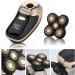 5-in-1 Rechargeable Head Shaver for Bald Men Gold Electric Shaver with Beard Nose Ear Trimmer & Facial Brush - Buy Online on GoSupps.com
