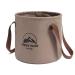 aiGear Collapsible Bucket 5.3 Gallon Portable Camping Outdoor Buckets Water Container Basin Foldable for Camping Hiking Travel Foot Soaking Fishing (CB20BR) Brown