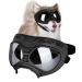 Ownpets anti-UV dog glasses sunglasses dog flying glasses for medium and large dogs windproof adjustable black frame with silver lens