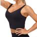 Women's Longline Padded Sports Bra - Medium Support for Yoga, Gym, and Running | Black Tank Top - Buy Online on GoSupps.com