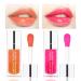 2 PCS Plumping Lip Oil  Hydrating Lip Gloss  Moisturizing Lip Oil Gloss Transparent Plumping Lip Gloss  Long Lasting Nourishing Non-sticky  Big Brush Head Glitter Shine Lip Glow Oil Primer Lip Tint